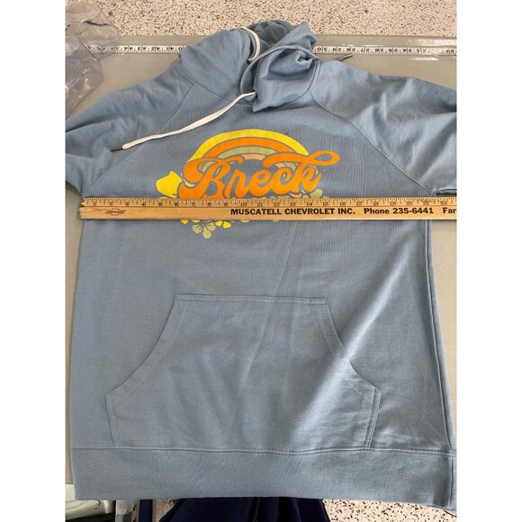 Good Land Supply Co Breck Pullover Hoodie Mens Medium Blue Cotton Polyester NEW - Picture 9 of 9